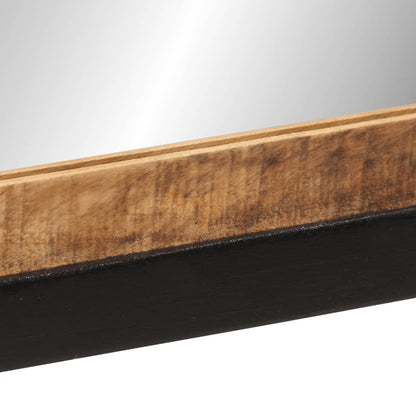 Specchio Da Bagno 55X1X60 Cm In Vetro E Legno Massello Di Mango