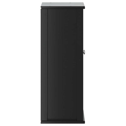 Mobile Da Bagno A Muro Berg 40X27X71,5 Cm Massello Pino Nero