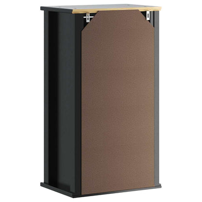 Mobile Da Bagno A Muro Berg 40X27X71,5 Cm Massello Pino Nero