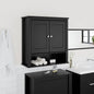 Mobile Da Bagno A Muro Berg 40X27X71,5 Cm Massello Pino Nero