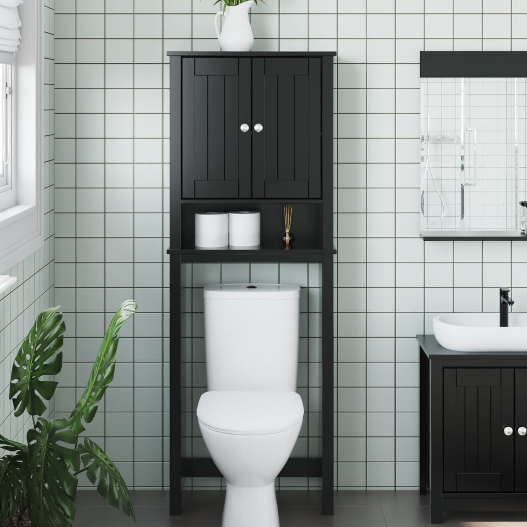 Portaoggetti Sopra Wc Berg 60X27X164,5 Cm Legno Massello