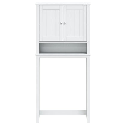 Mobile Per Lavatrice Berg 76X27X164,5Cm Legno Massello Bianco