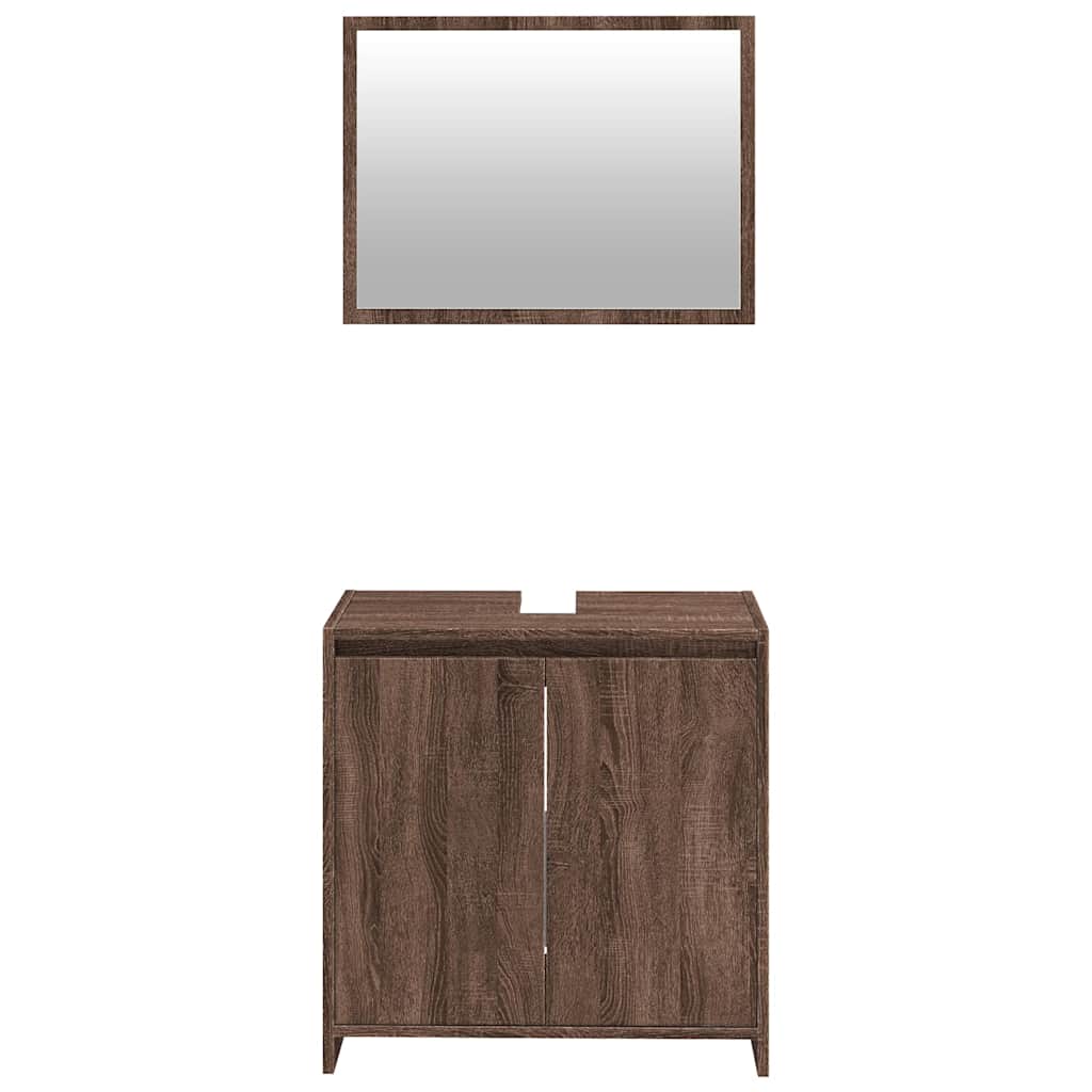 Set Mobili Da Bagno 2 Pz In Legno Multistrato