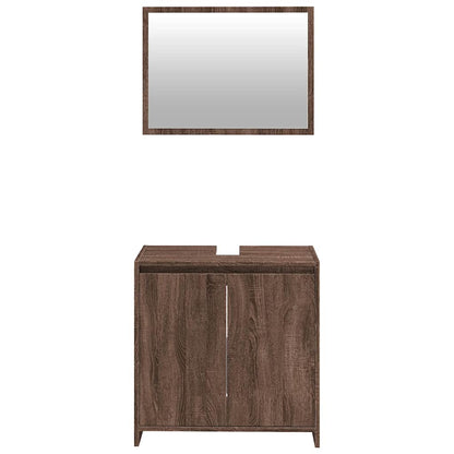 Set Mobili Da Bagno 2 Pz In Legno Multistrato