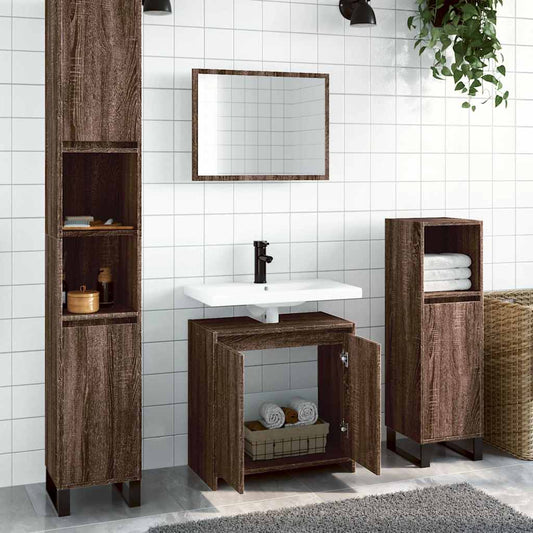 Set Mobili Da Bagno 2 Pz In Legno Multistrato