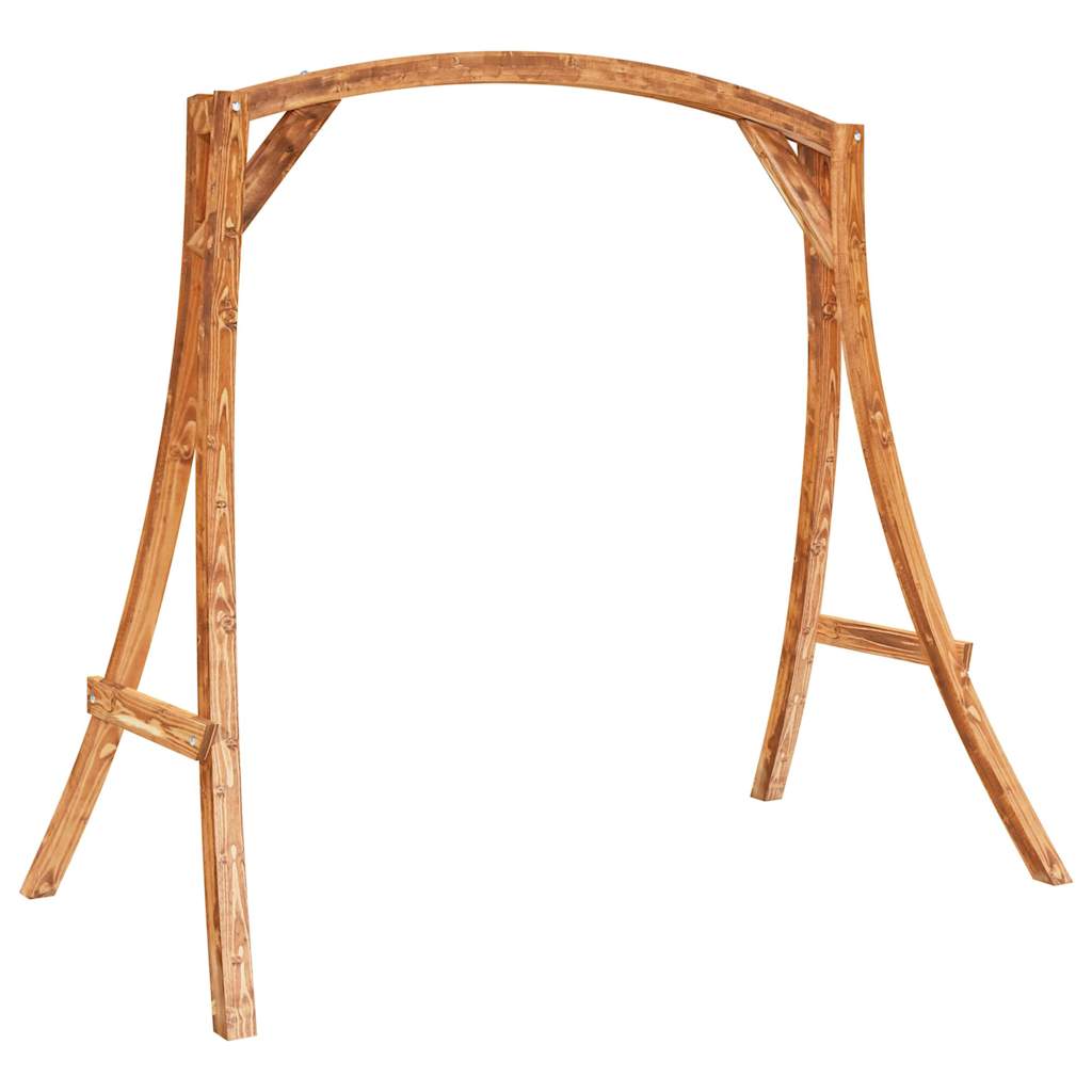 Letto A Dondolo In Legno Massello Di Abete Con Finitura In Teak
