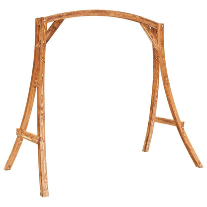 Letto A Dondolo In Legno Massello Di Abete Con Finitura In Teak