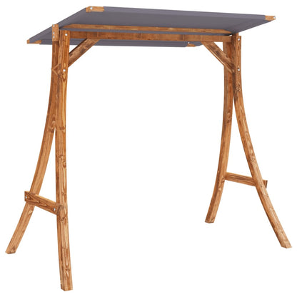 Panca A Dondolo Con Tetto Massello Di Abete Finitura In Teak