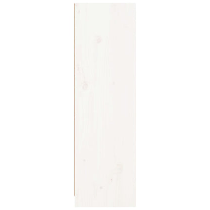 Libreria Bianca 70X33X110 Cm In Legno Massello Di Pino