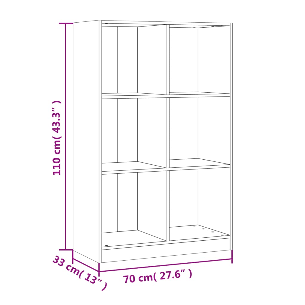 Libreria Bianca 70X33X110 Cm In Legno Massello Di Pino