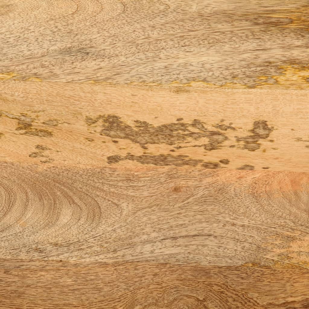Scrivania Con Cassetti 105X55X70 Cm Legno Massello Mango Ferro