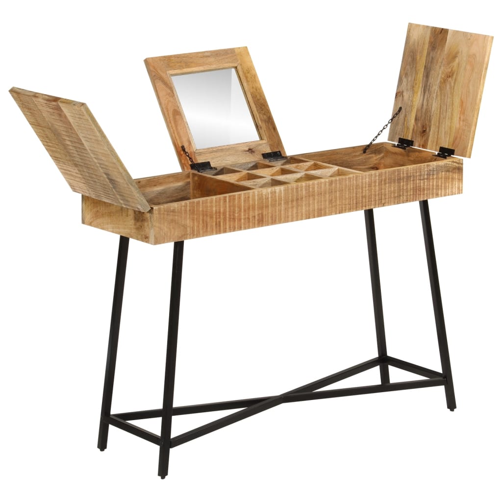 Toeletta 105X35X75Cm Legno Massello Mango Grezzo E Ferro