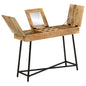 Toeletta 105X35X75Cm Legno Massello Mango Grezzo E Ferro