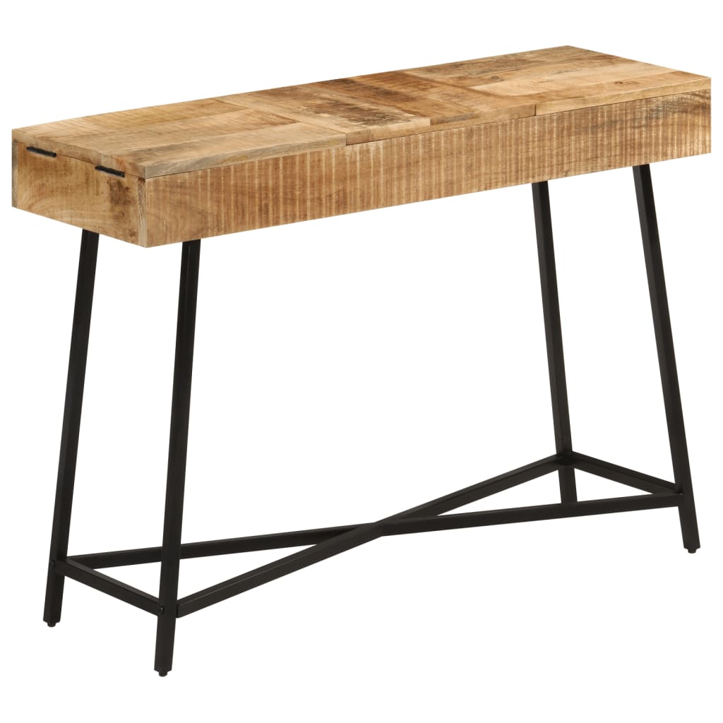 Toeletta 105X35X75Cm Legno Massello Mango Grezzo E Ferro