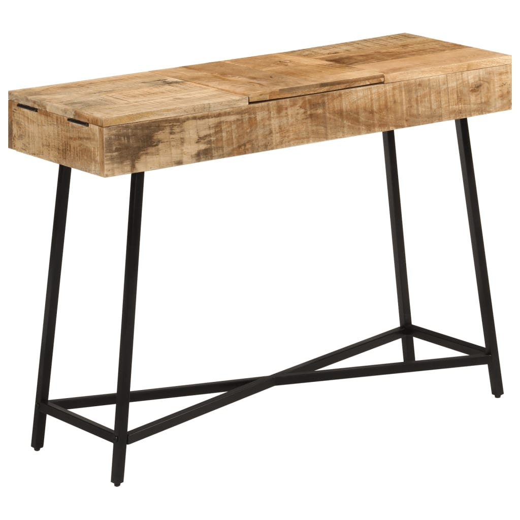 Toeletta 105X35X75Cm Legno Massello Mango Grezzo E Ferro