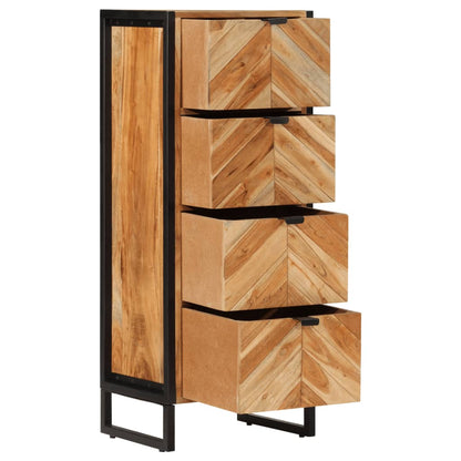 Mobile Da Bagno 40X30X100 Cm Legno Massello Di Acacia E Ferro