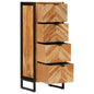 Mobile Da Bagno 40X30X100 Cm Legno Massello Di Acacia E Ferro