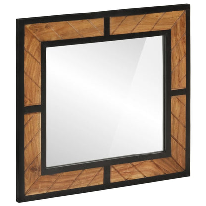 Specchio Da Bagno 60X1X55 Cm In Legno Massello Di Acacia