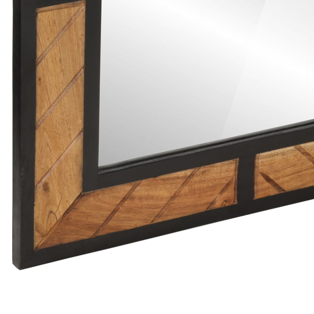 Specchio Da Bagno 60X1X55 Cm In Legno Massello Di Acacia