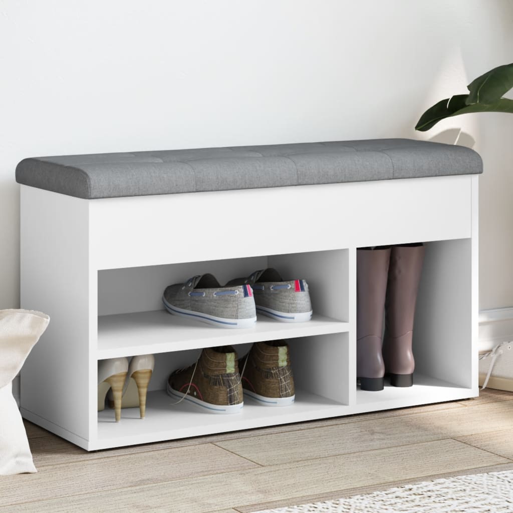 Panca Per Scarpe 82X32X45,5Cm Legno Multistrato
