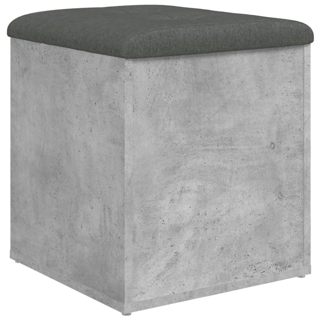 Panca Portaoggetti Legno Multistrato Grigio Cemento