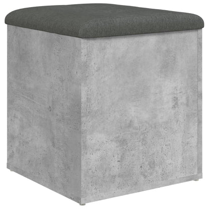 Panca Portaoggetti Legno Multistrato Grigio Cemento