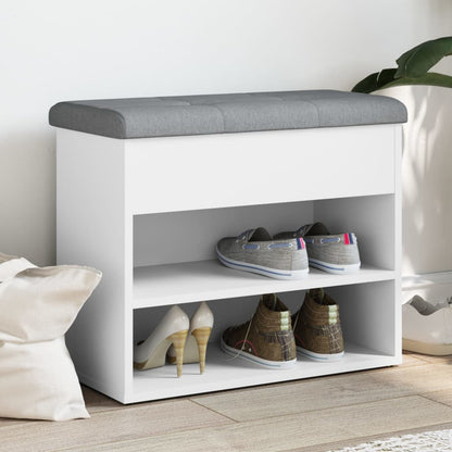 Panca Porta Scarpe Nera 62X32X50 Cm In Legno Multistrato