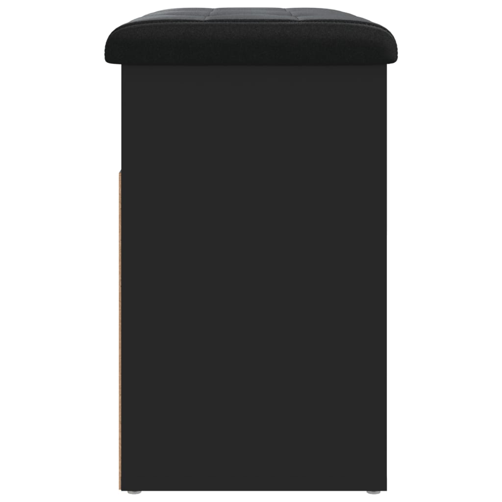 Panca Porta Scarpe Nera 62X32X50 Cm In Legno Multistrato