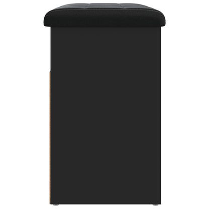 Panca Porta Scarpe Nera 62X32X50 Cm In Legno Multistrato