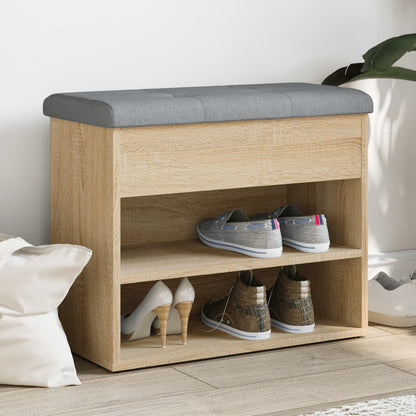 Panca Porta Scarpe Nera 62X32X50 Cm In Legno Multistrato
