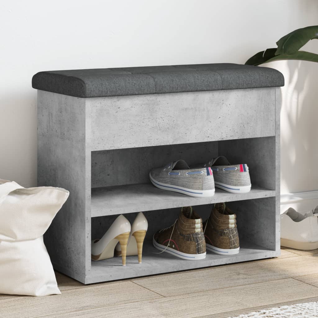 Panca Porta Scarpe Nera 62X32X50 Cm In Legno Multistrato