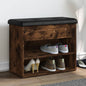 Panca Porta Scarpe Nera 62X32X50 Cm In Legno Multistrato