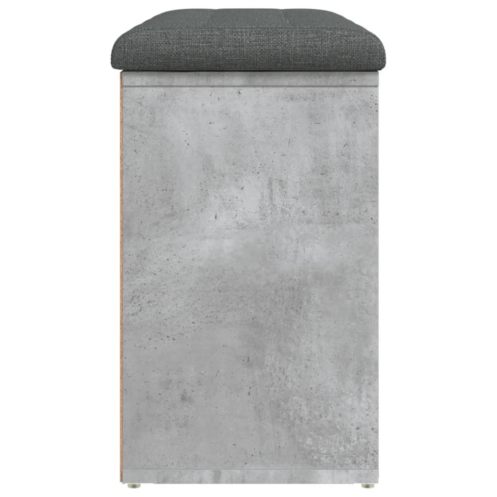 Panca Porta Scarpe Grigio Cemento 82X32X50Cm Legno Multistrato Rovere Sonoma