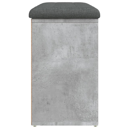 Panca Porta Scarpe Grigio Cemento 82X32X50Cm Legno Multistrato Rovere Sonoma