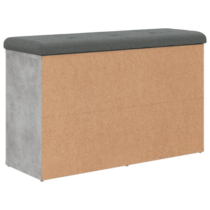 Panca Porta Scarpe Grigio Cemento 82X32X50Cm Legno Multistrato Rovere Sonoma