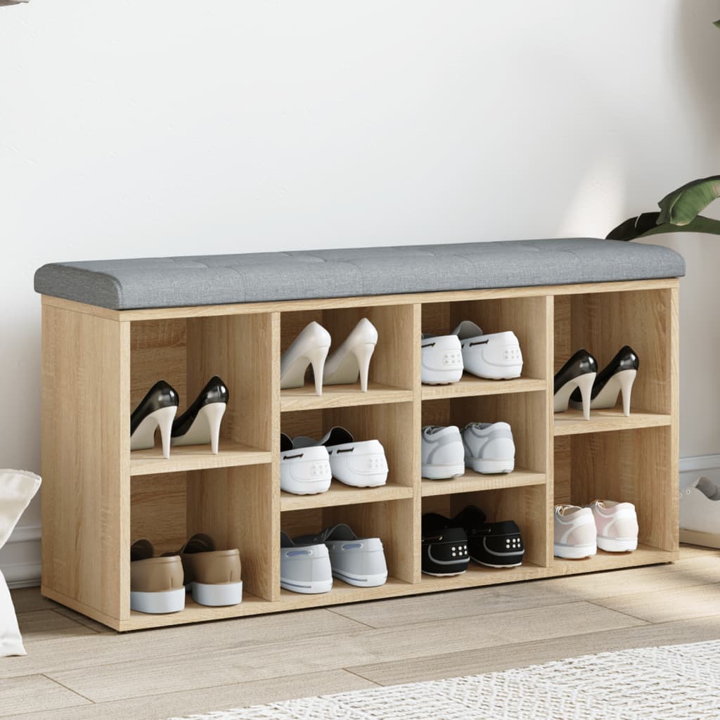 Panca Porta Scarpe Legno Multistrato Rovere Sonoma