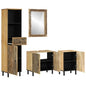 Set Mobili Da Bagno 4 Pz In Legno Massello Di Mango