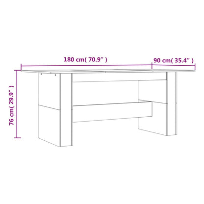 Tavolo Da Pranzo 180X90X76 Cm Legno Multistrato