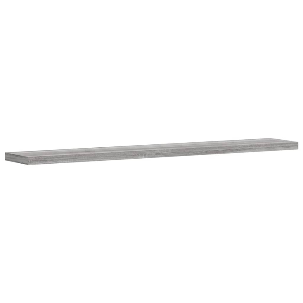 Mensole Parete 4Pz Grigio Sonoma 60X10X1,5Cm Legno Multistrato