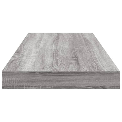 Mensole Parete 4Pz Grigio Sonoma 60X10X1,5Cm Legno Multistrato