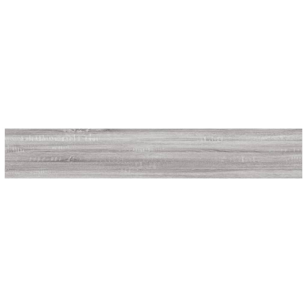 Mensole Parete 4Pz Grigio Sonoma 60X10X1,5Cm Legno Multistrato