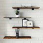 Mensole Parete 4Pz Rovere Fumo 60X20X1,5 Cm Legno Multistrato