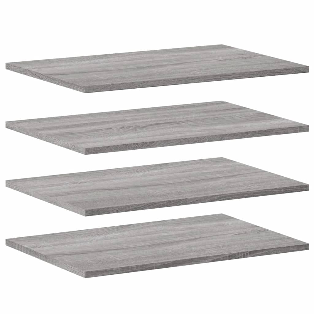 Mensole Parete 4Pz Grigio Sonoma 60X40X1,5 Cm Legno Multistrato