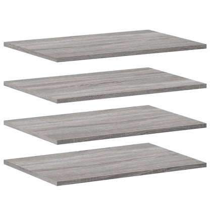 Mensole Parete 4Pz Grigio Sonoma 60X40X1,5 Cm Legno Multistrato