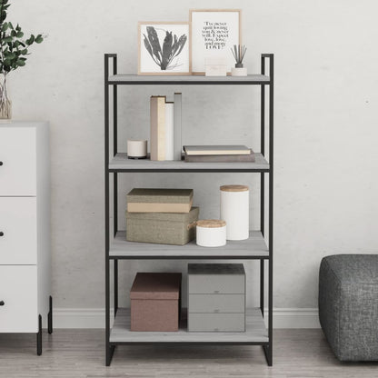 Mensole Parete 4Pz Grigio Sonoma 60X40X1,5 Cm Legno Multistrato