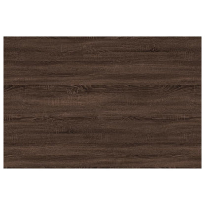 Mensole Parete 4Pz Rovere Marrone 60X40X1,5Cm Legno Multistrato