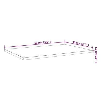 Mensole Parete 4Pz Rovere Marrone 60X40X1,5Cm Legno Multistrato