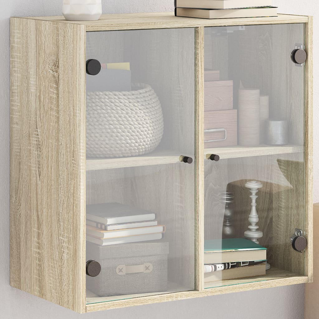 Mobile A Muro Con Ante In Vetro 68X37X68,5 Cm
