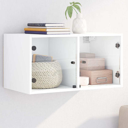 Mobile A Muro Con Ante In Vetro 68,5X37X35 Cm