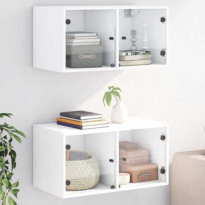 Mobile A Muro Con Ante In Vetro 68,5X37X35 Cm
